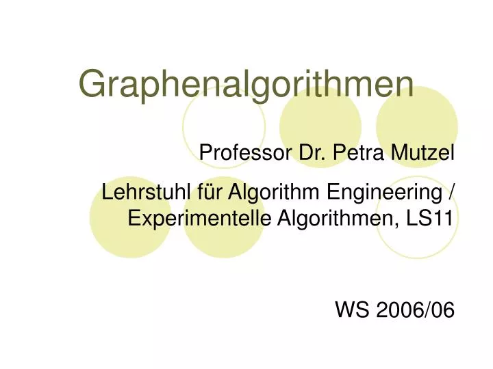 graphenalgorithmen