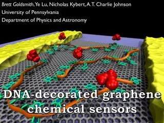 DNA-decorated graphene chemical sensors