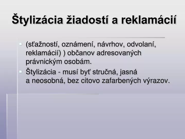 tyliz cia iadost a reklam ci