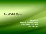 Excel VBA Class - slide 1