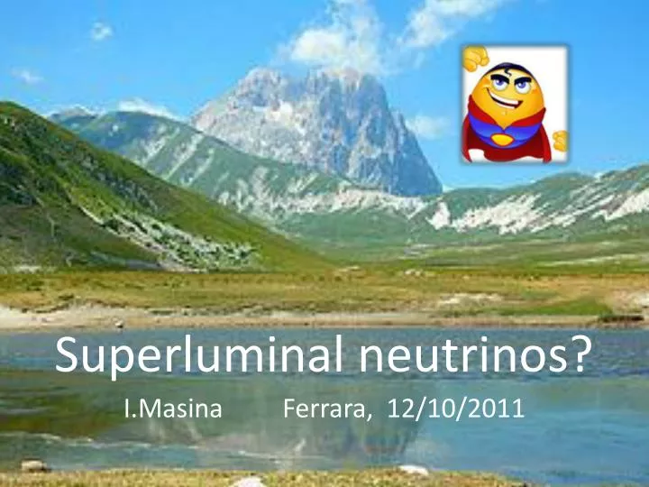 superluminal neutrinos