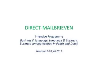 direct mailbrieven