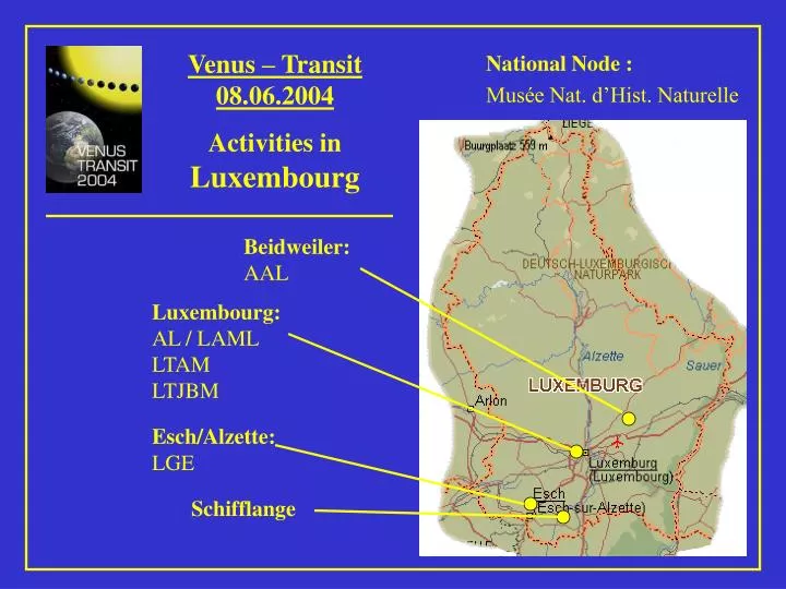 venus transit 08 06 2004 activities in luxembourg