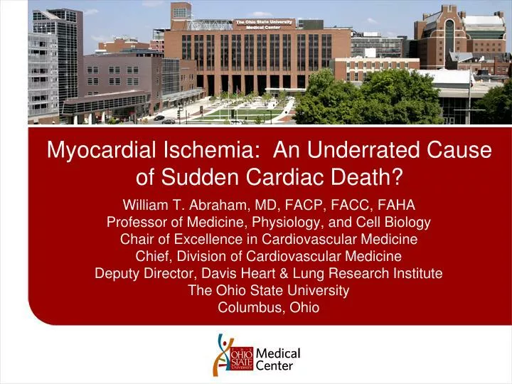 myocardial ischemia an underrated cause of sudden cardiac death