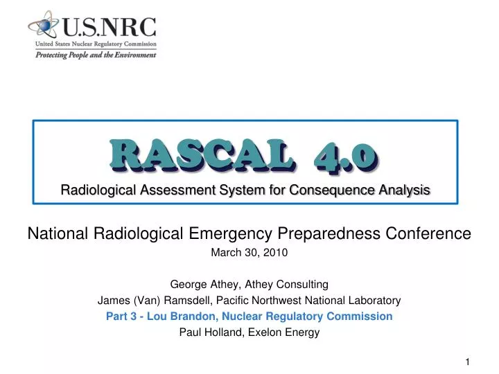 rascal 4 0 radiological assessment system for consequence analysis