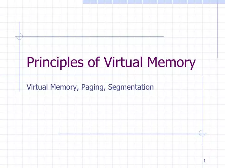 principles of virtual memory