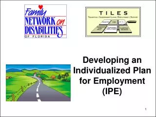 Developing an Individualized Plan for Employment (IPE)