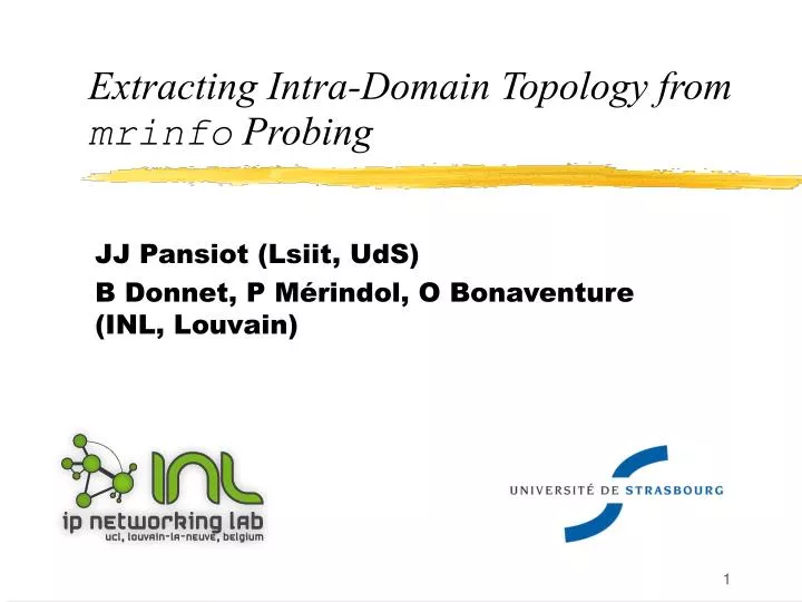 extracting intra domain topology from mrinfo probing