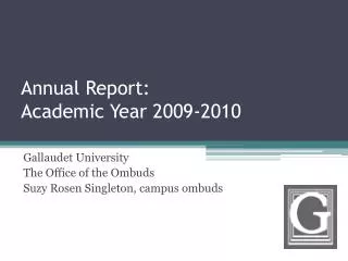 Annual Report: Academic Year 2009-2010
