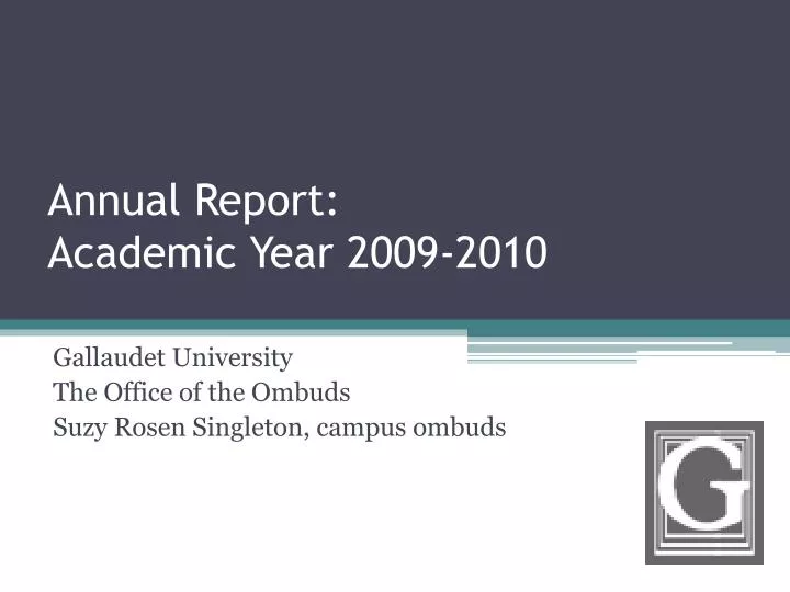 annual report academic year 2009 2010
