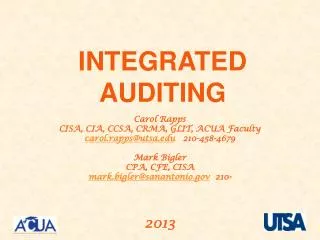 INTEGRATED AUDITING