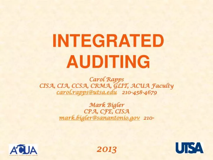 integrated auditing
