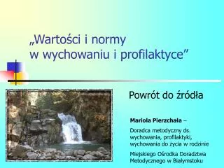 warto ci i normy w wychowaniu i profilaktyce