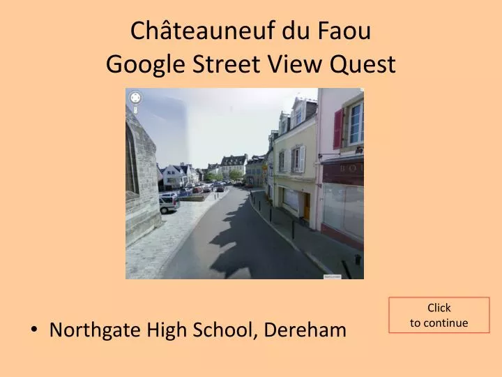 ch teauneuf du faou google street view quest