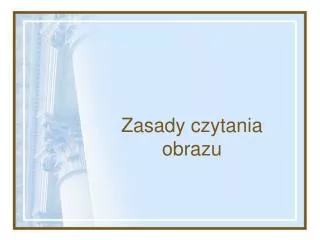 zasady czytania obrazu