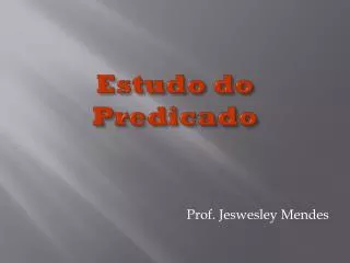 estudo do predicado