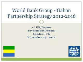 World Bank Group - Gabon Partnership Strategy 2012-2016
