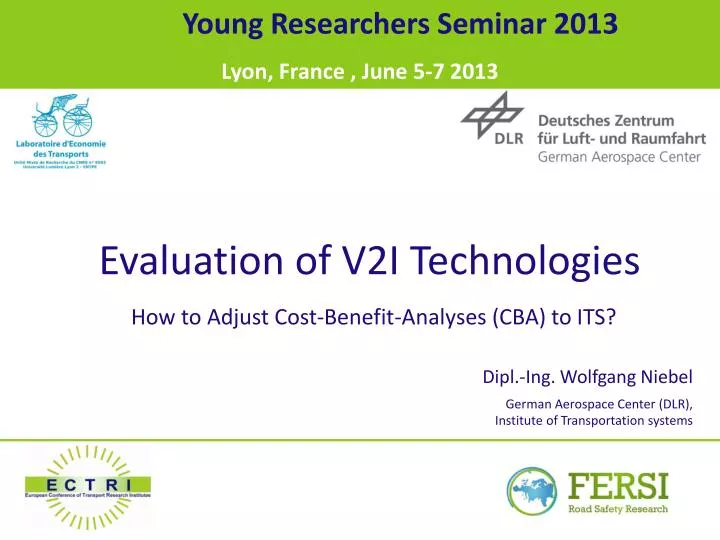 evaluation of v2i technologies
