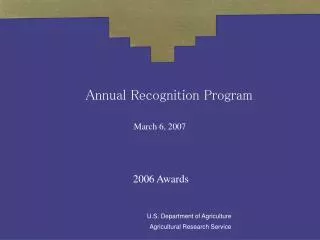 Annual Recognition Program