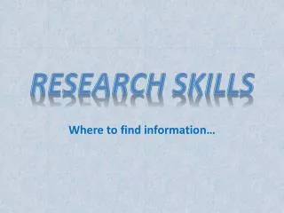 Research Skills