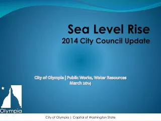 Sea Level Rise 2014 City Council Update