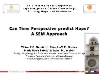 2013 International Conference Life Design and Career Counseling : Building Hope and Resilience