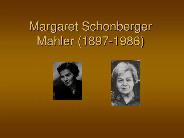 margaret schonberger mahler 1897 1986