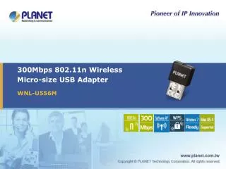 300Mbps 802.11n Wireless Micro-size USB Adapter