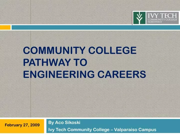 community college pathway to engineering careers