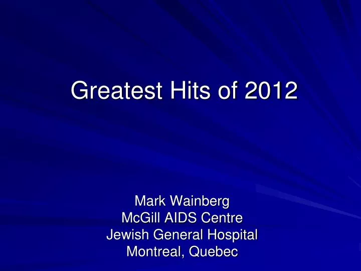 greatest hits of 2012