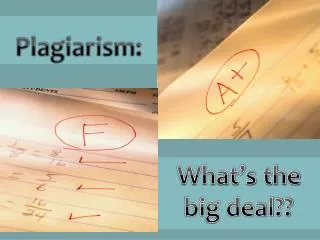 Plagiarism: