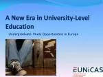 A New Era in University-Level Education - slide 1