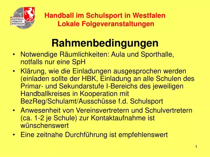 handball im schulsport in westfalen lokale folgeveranstaltungen