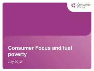 Consumer Focus and fuel poverty