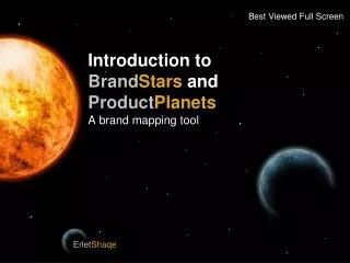 Introduction to Brand Stars and Product Planets