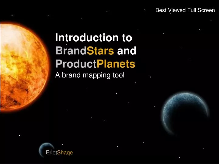 introduction to brand stars and product planets