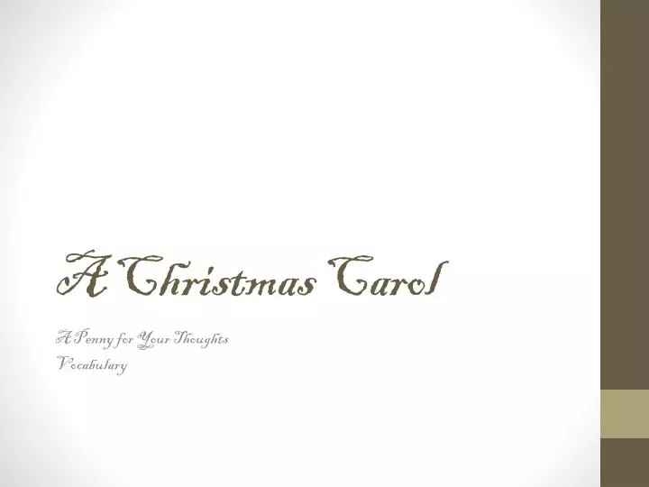 a christmas carol