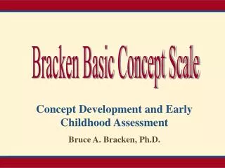 Bracken Basic Concept Scale
