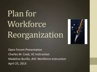 Plan for Workforce Reorganization