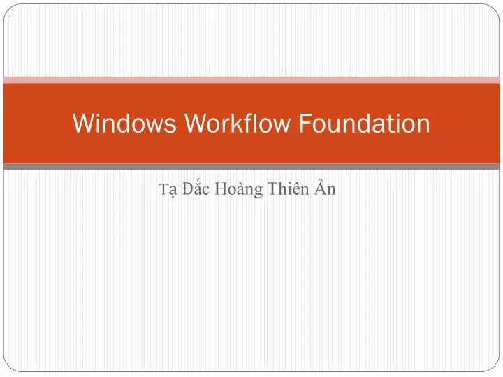 windows workflow foundation