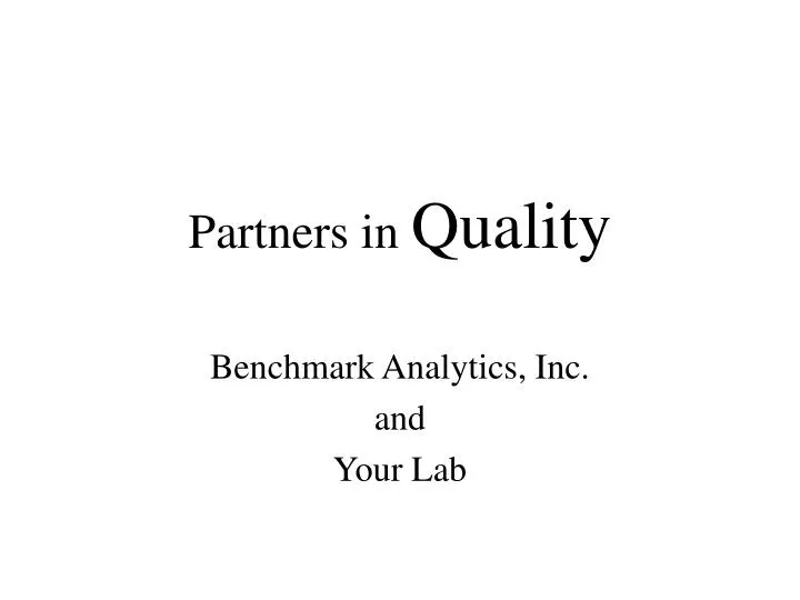 partners in quality