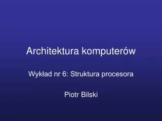 architektura komputer w