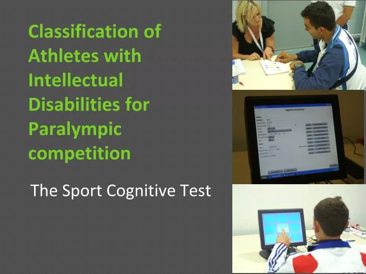 classification of athletes with intellectual disabilities for paralympic competition