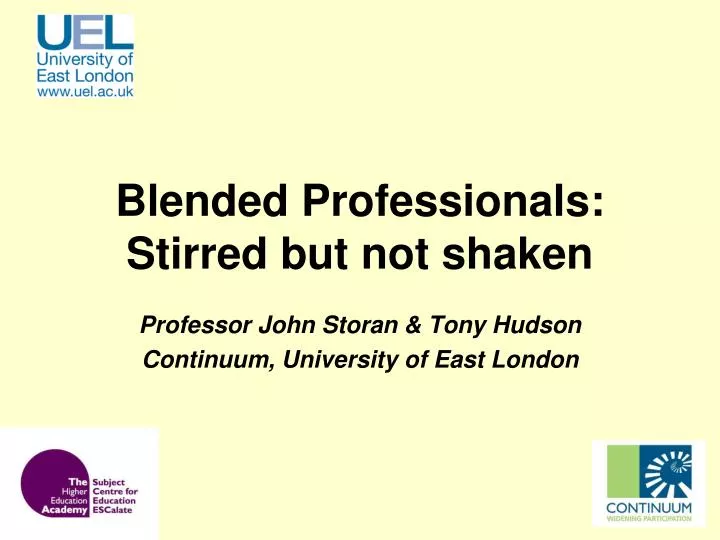 blended professionals stirred but not shaken