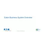 Eaton Business System Overview
