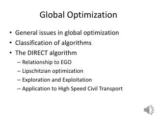 Global Optimization