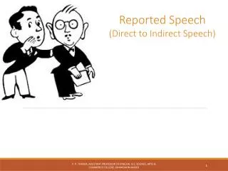Reported Speech (Direct to Indirect Speech)