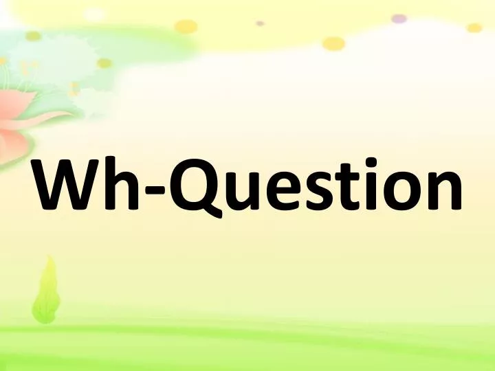 wh question