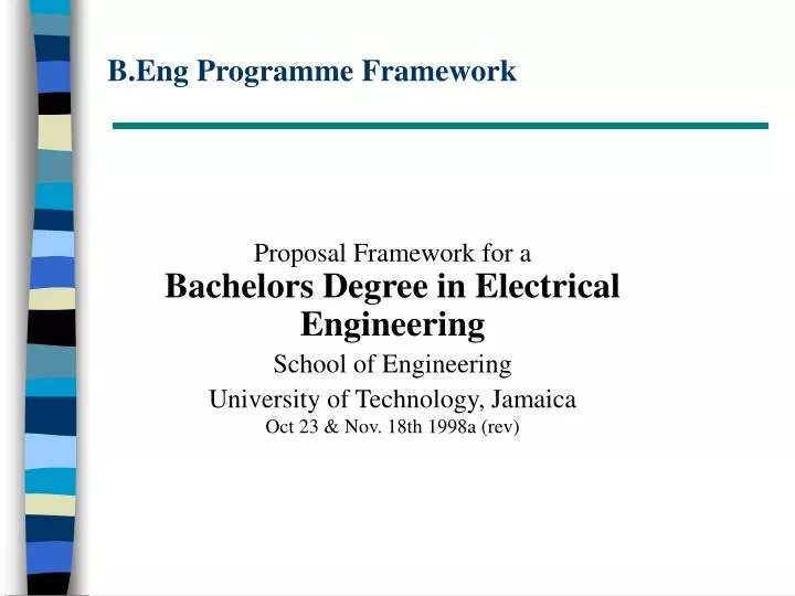 b eng programme framework