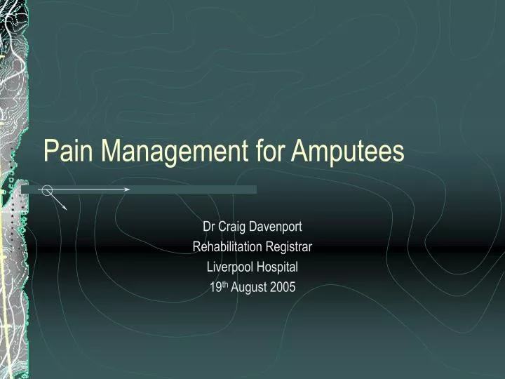 pain management for amputees